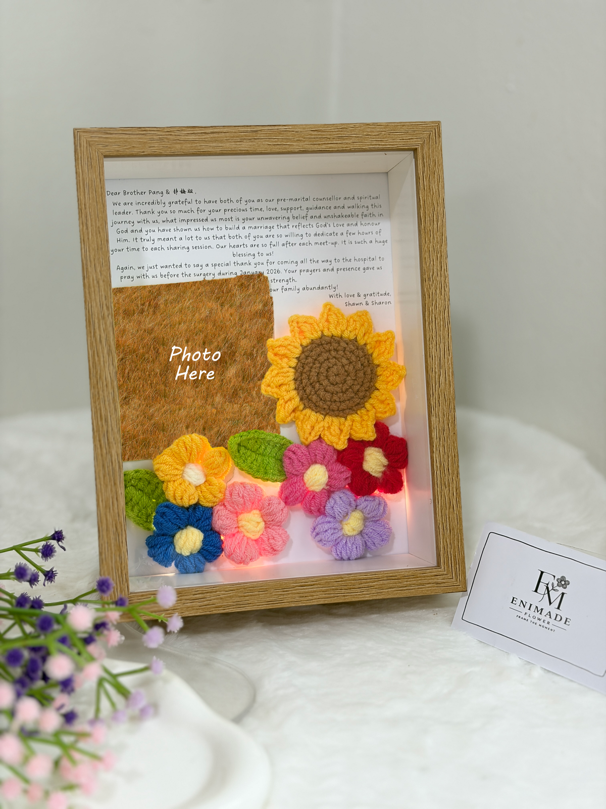 Classic Photo Frame | Sunflower & Puff - 2nd Edition (8 Inches)