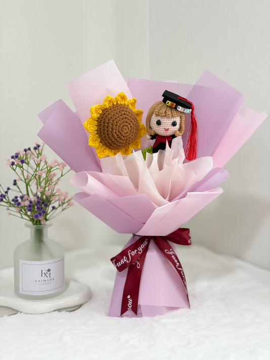 Single Sunflower Graduation Bouquet 🎓🌻