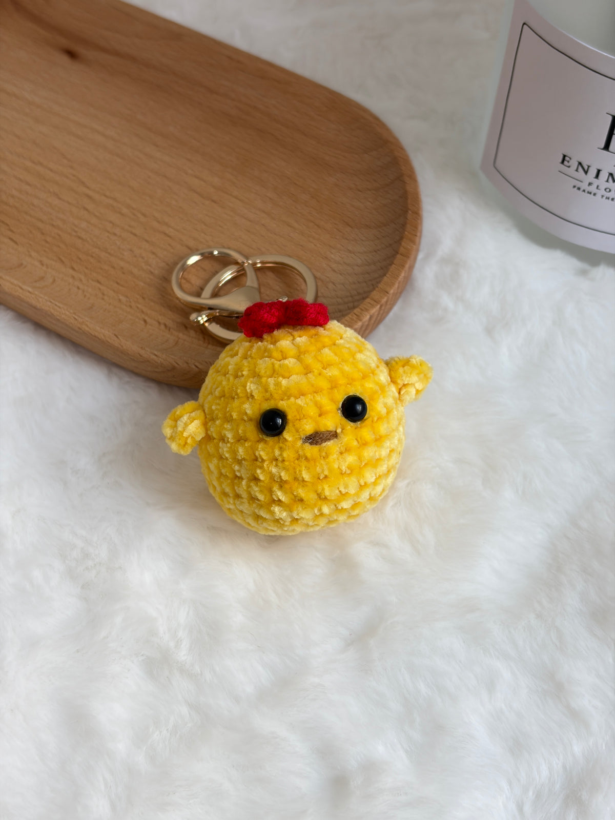 Mini Chick Keychain 🐥 | Chenille Yarn