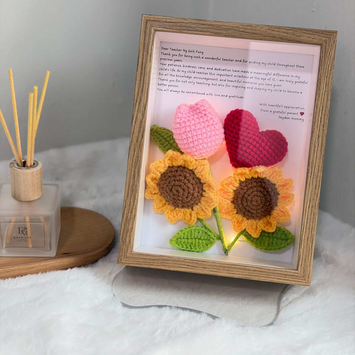 Sunflower Love Flower Frame | Appreciation | Corporate Gift 🌻 (7 Inches)