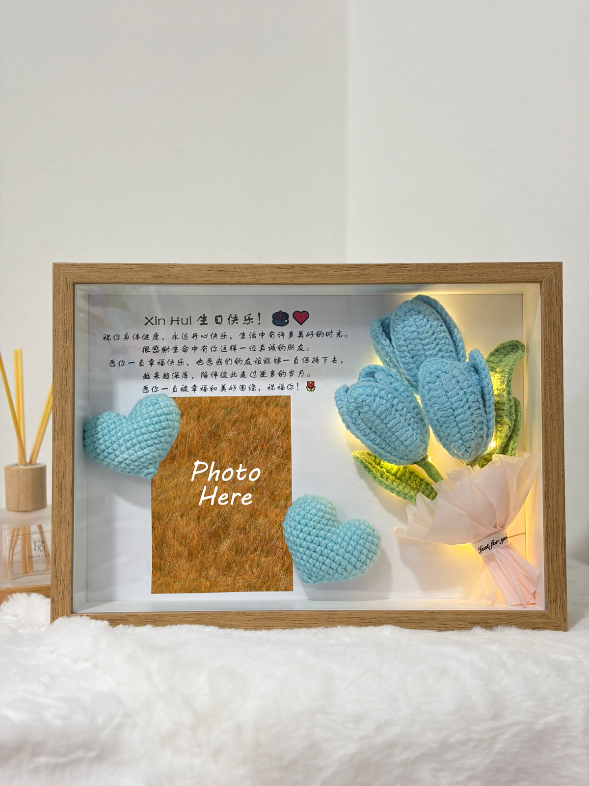 Tulip Love Photo Frame | Tiffany Blue 💙 (A4 Size)