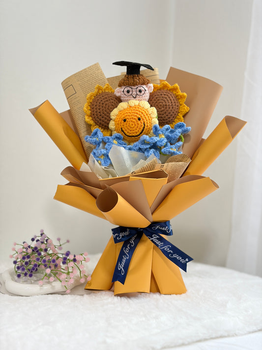 Golden Graduation Bouquet | Smiling Sunflowers 🎓😊