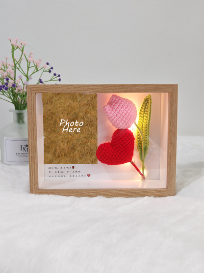 Tulip Love Photo Frame 🌷❤️ (8 Inches)