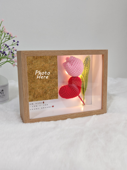 Tulip Love Photo Frame 🌷❤️ (8 Inches)