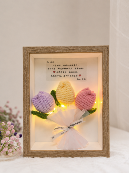 Mini Tulip Bouquet Frame 🌷 (7 Inches)