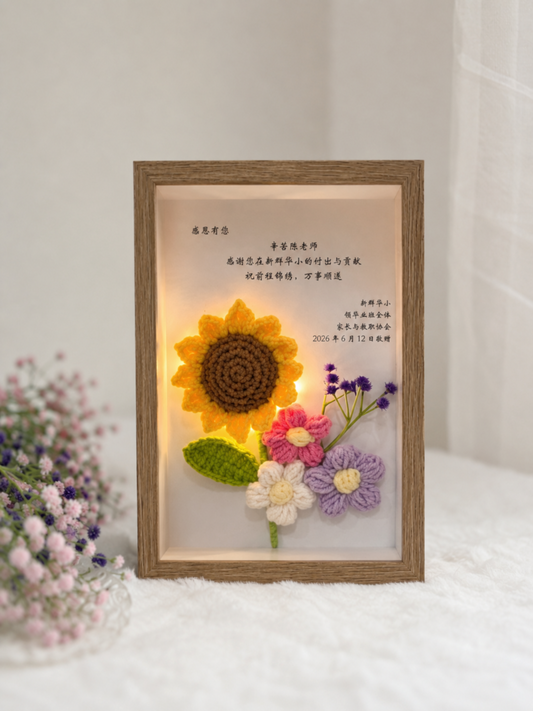 Regular Flower Frame | Appreciation | Get Well Soon | Corporate Gift 🌻 (7 Inches)