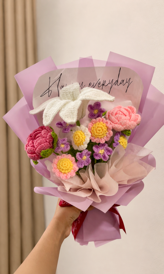 Lily Flower Bouquet | Light Purple 💐💜