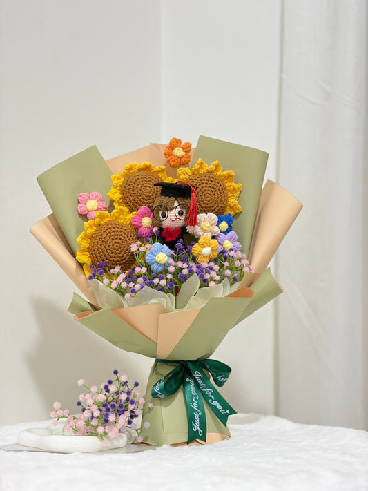 Flower Blooms Graduation Bouquet | Sage Green 🌻🎓