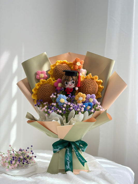 Flower Blooms Graduation Bouquet | Sage Green 🌻🎓