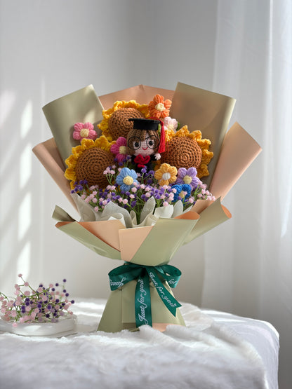 Flower Blooms Graduation Bouquet | Sage Green 🌻🎓