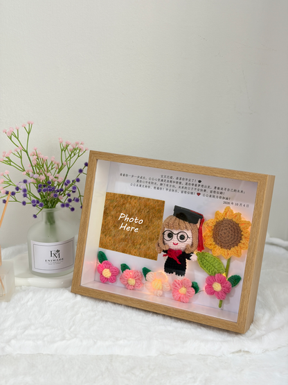 Graduation Photo Frame | Sunflower Puff 🎓 (10 Inches)