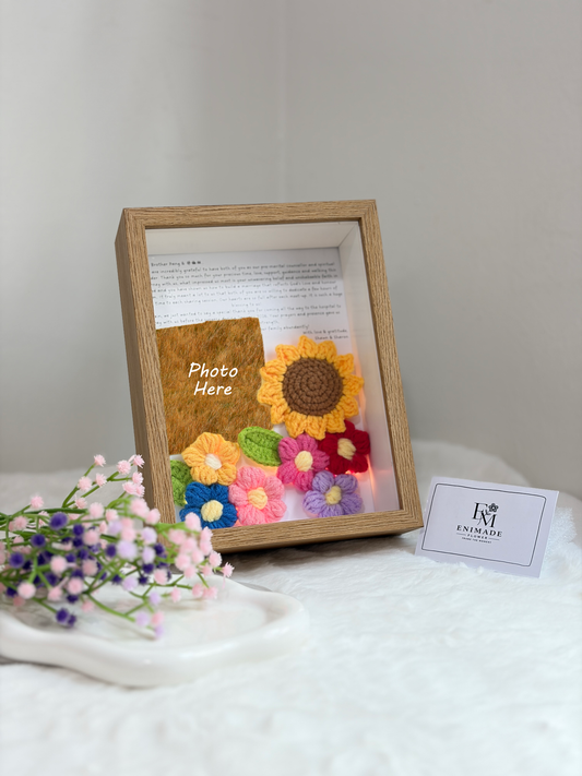 Classic Photo Frame | Sunflower & Puff - 2nd Edition (8 Inches)