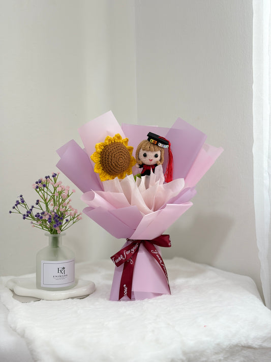 Single Sunflower Graduation Bouquet 🎓🌻