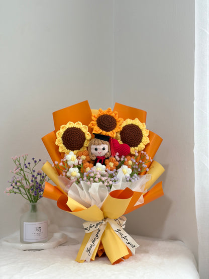 Sunshine Love Graduation Bouquet | Orange 🌻🎓