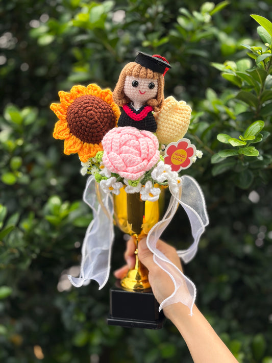 Graduation Trophy Bouquet | Flowers Bloom 🌻🎓🏆