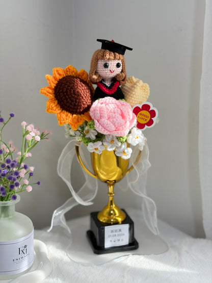 Graduation Trophy Bouquet | Flowers Bloom 🌻🎓🏆