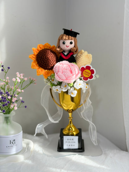 Graduation Trophy Bouquet | Flowers Bloom 🌻🎓🏆