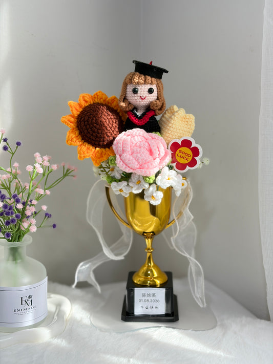 Graduation Trophy Bouquet | Flowers Bloom 🌻🎓🏆