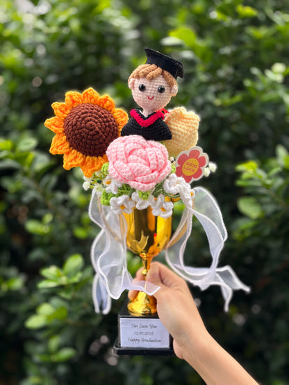 Graduation Trophy Bouquet | Flowers Bloom 🌻🎓🏆