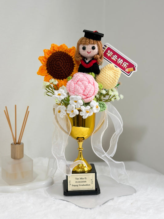 Graduation Trophy Bouquet | Flowers Bloom 🌻🎓🏆