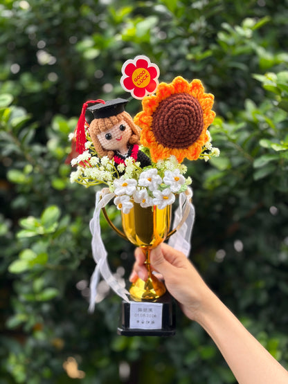 Graduation Trophy Bouquet | Good Luck To You 🌻🎓🏆