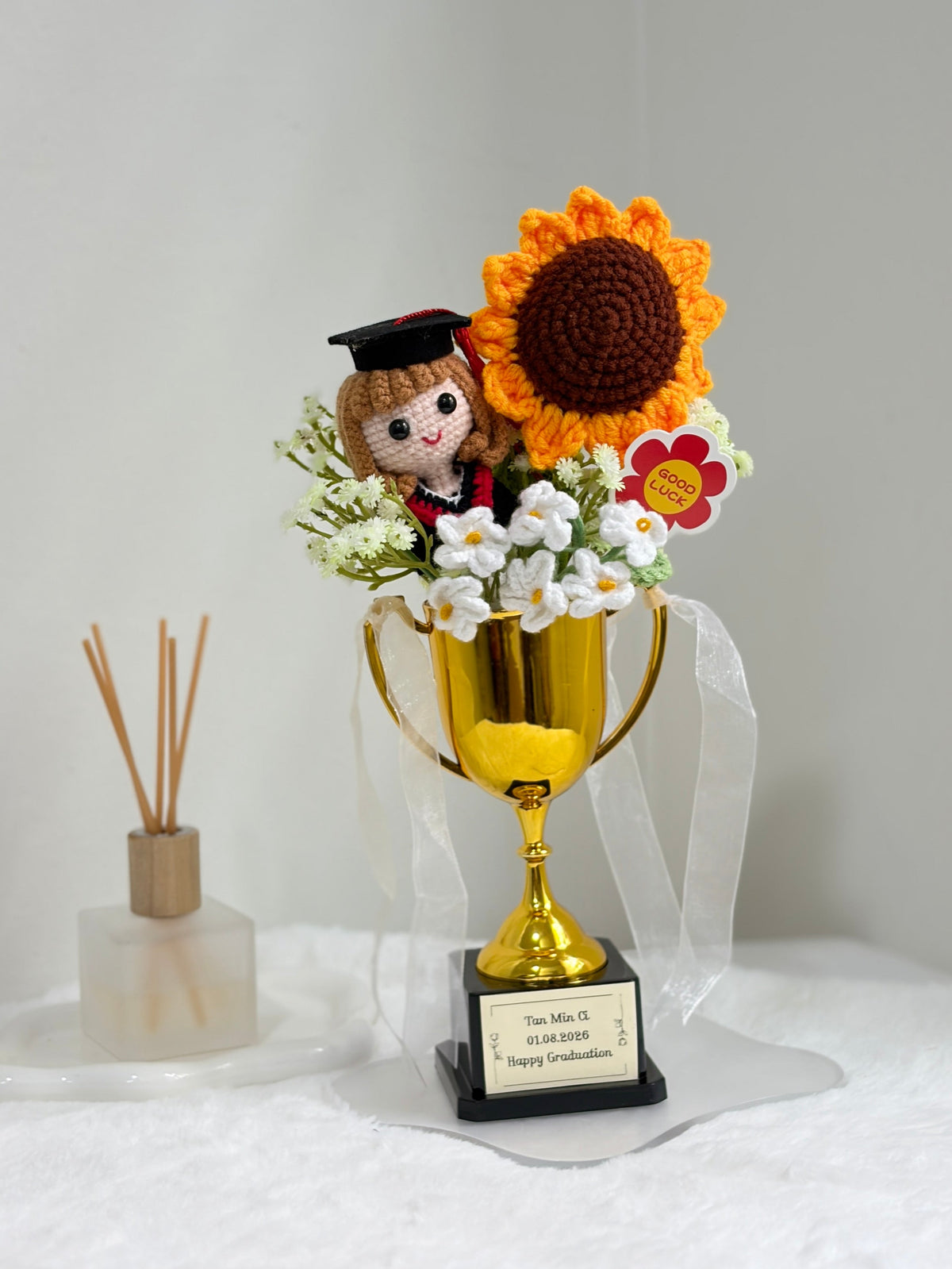 Graduation Trophy Bouquet | Good Luck To You 🌻🎓🏆