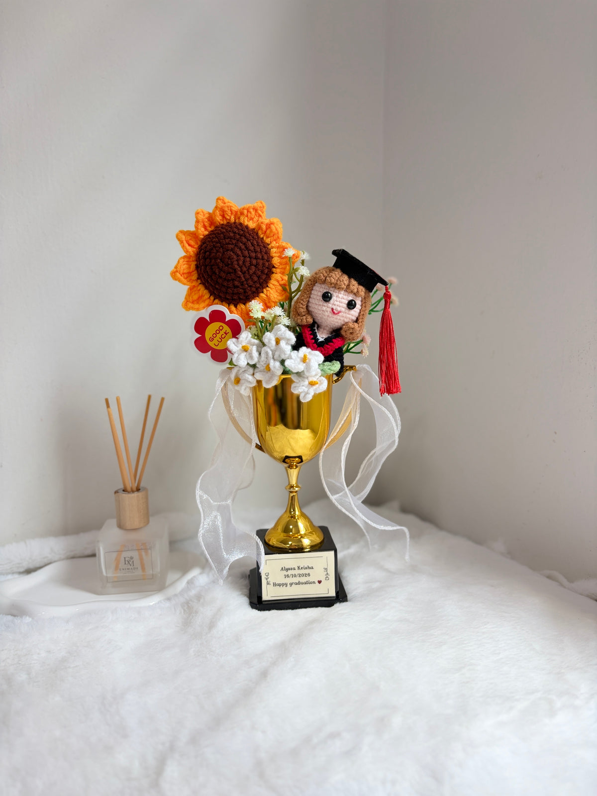 Graduation Trophy Bouquet | Good Luck To You 🌻🎓🏆