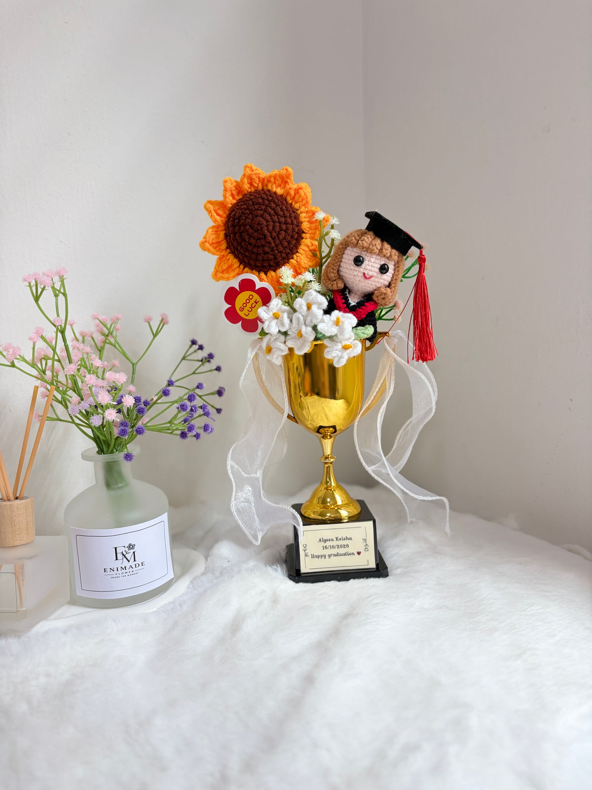 Graduation Trophy Bouquet | Good Luck To You 🌻🎓🏆