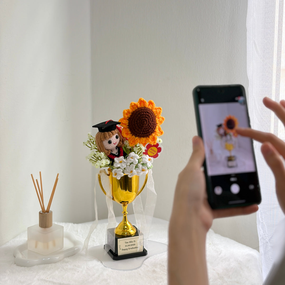 Graduation Trophy Bouquet | Good Luck To You 🌻🎓🏆
