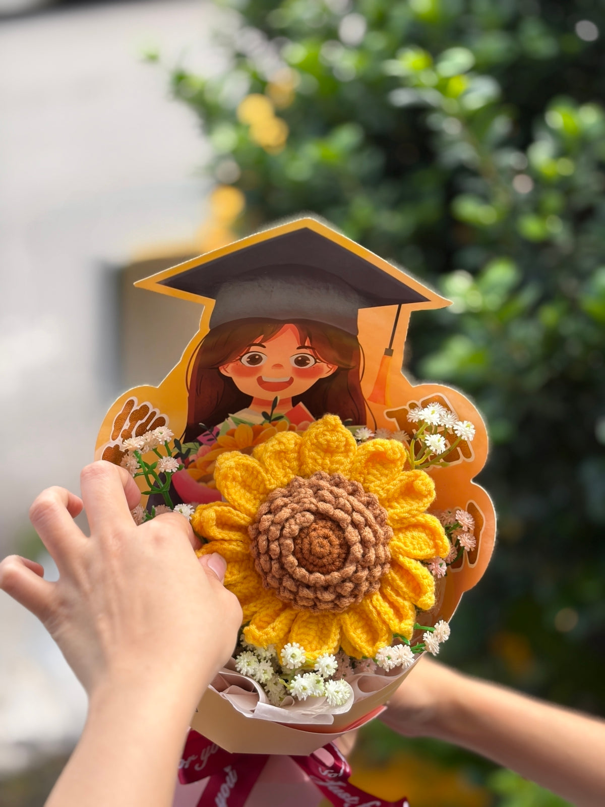 (Girl) Happy Graduation Bouquet | Stand Alone Sunflower 🌻🎓