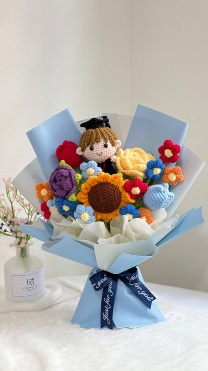 Colorful Graduation Bouquet 🎓 | Mixed Flowers