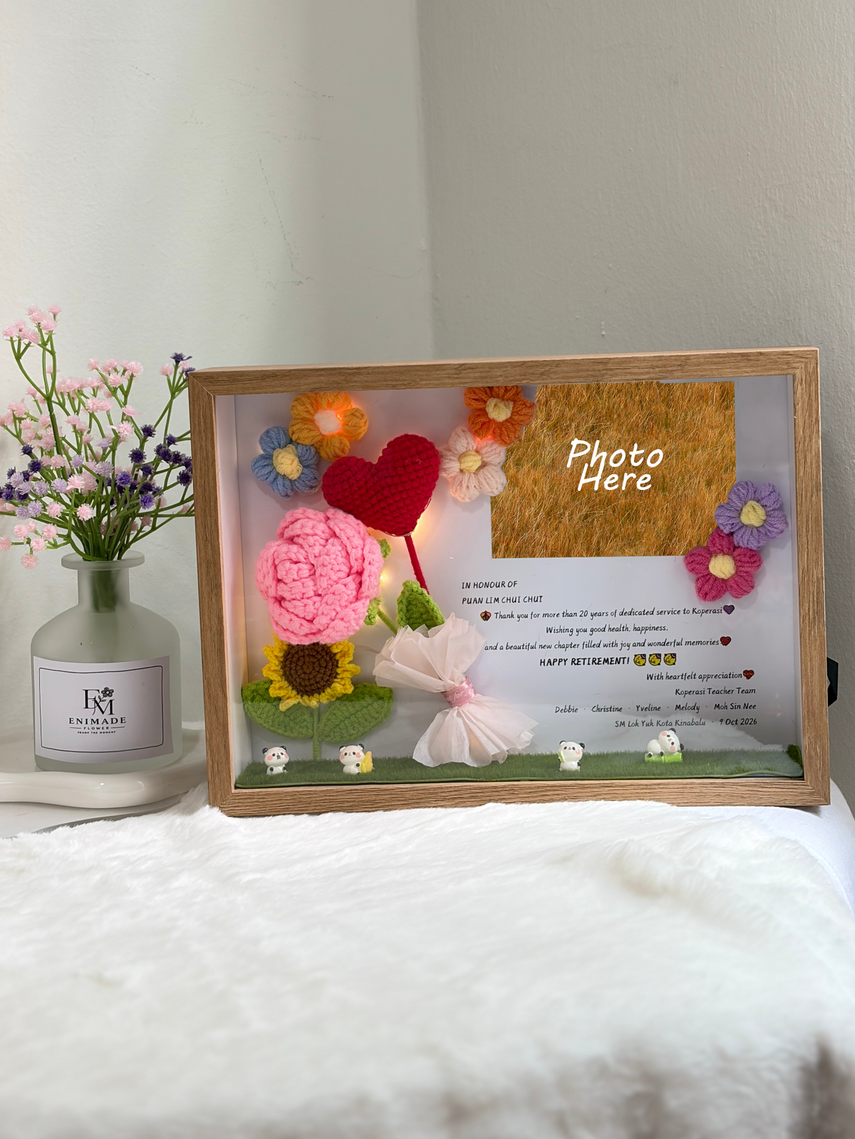 Rosy Garden Photo Frame | Retirement | Farewell Gift ❤️ (A4 Size)