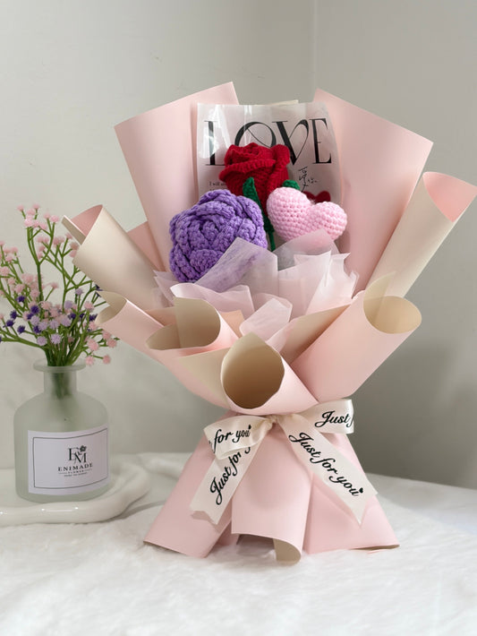 Rosy Pink Flower Bouquet 🌹
