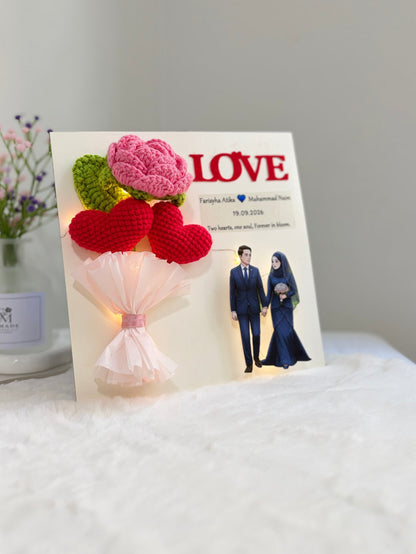 Wedding Blessing Frame |  Mini Love Bouquet | LOVE ❤️ - 3rd Edition