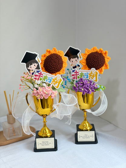 Graduation Trophy Bouquet | Sunflower 🌻🎓🏆