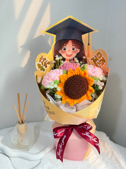 (Girl) Happy Graduation Bouquet | Sunflower Rose 🌻🌹🎓
