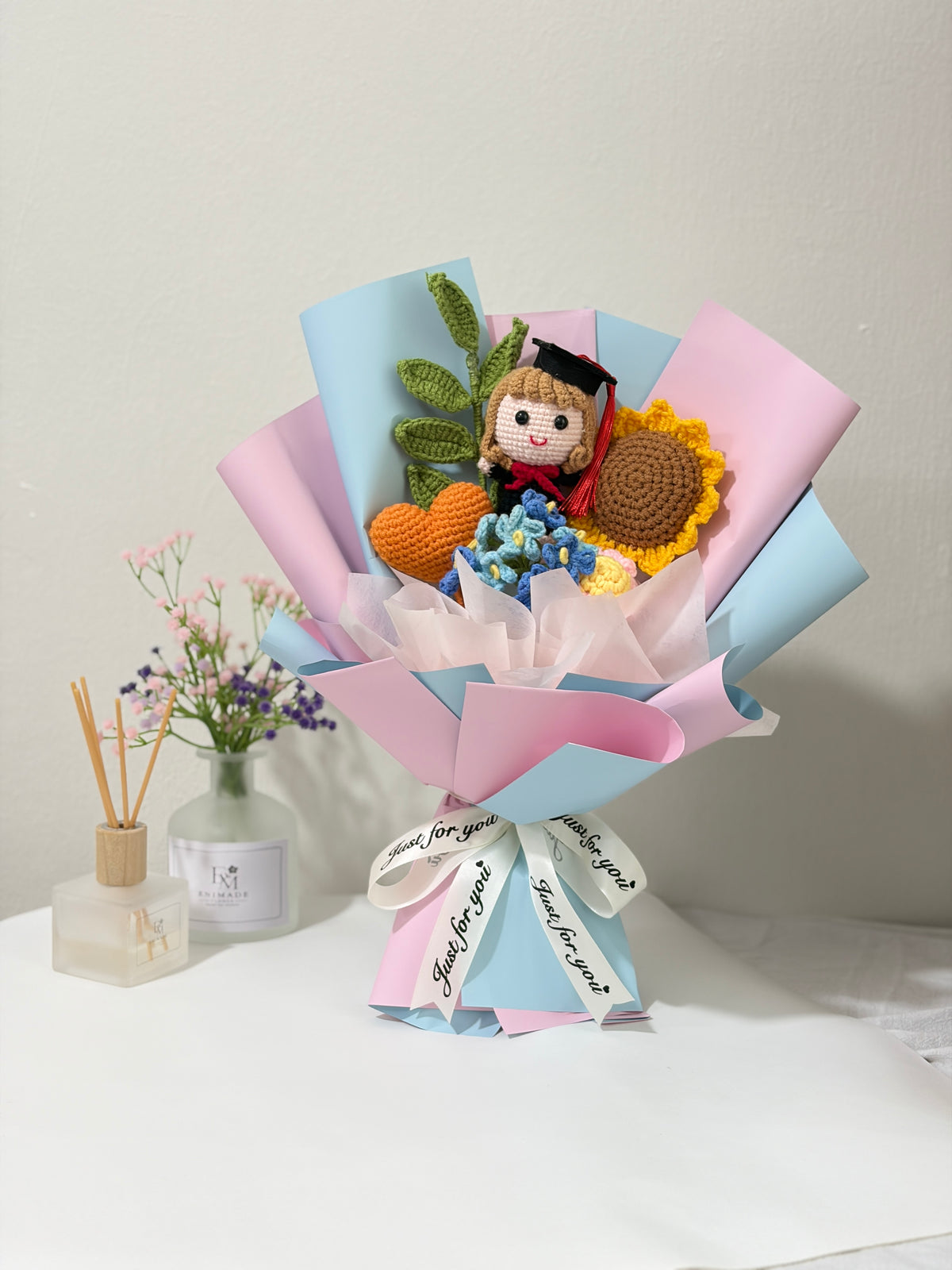(Girl) Sunflower Graduation Bouquet | Claret 🌻🎓