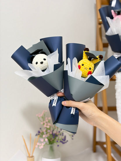 Stand Alone Animal Graduation Bouquet 🎓 | Wild Animals (Keychain Included)