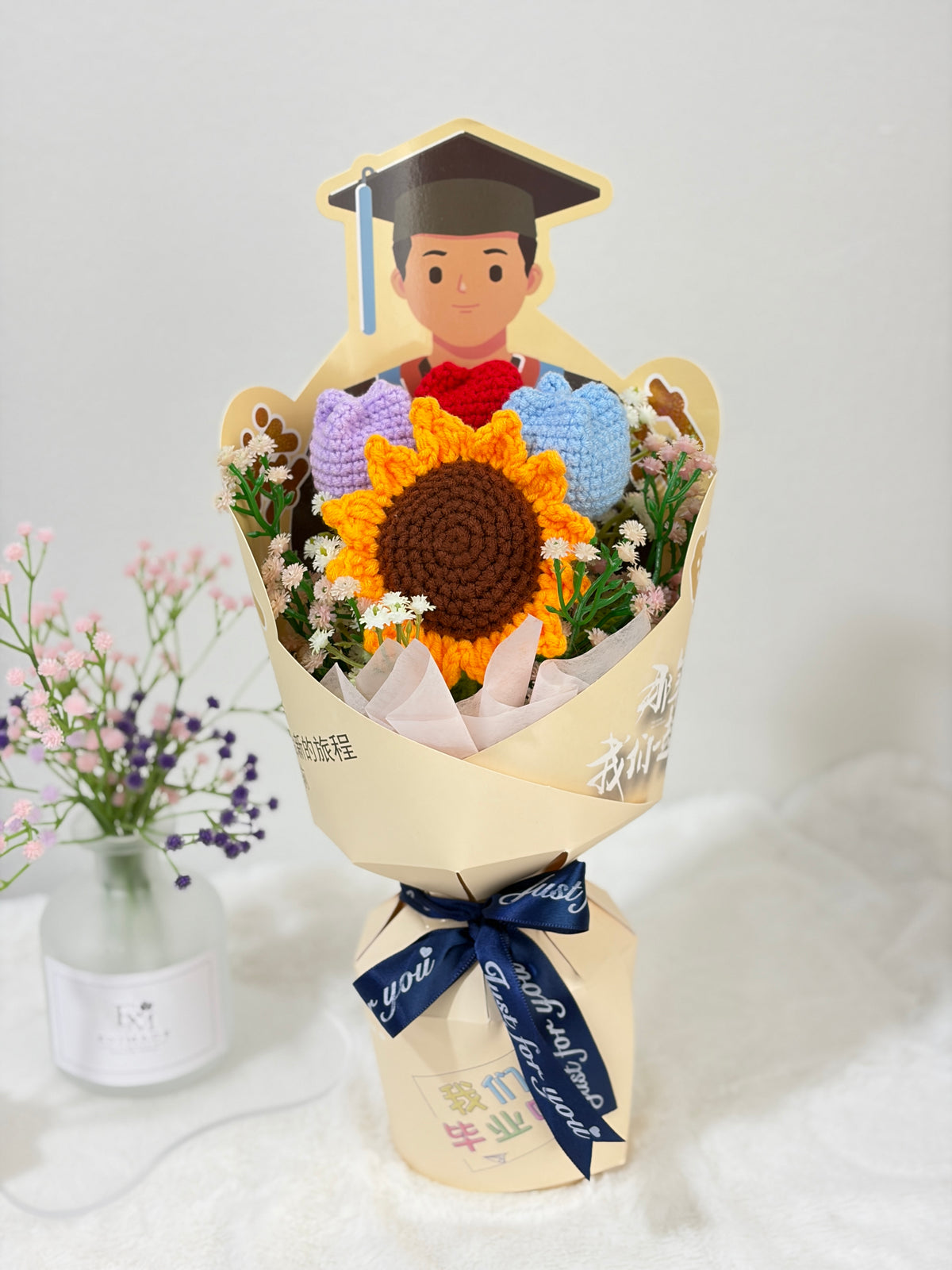 (Boy) Happy Graduation Bouquet | Sunflower Tulip 🌻🌷🎓