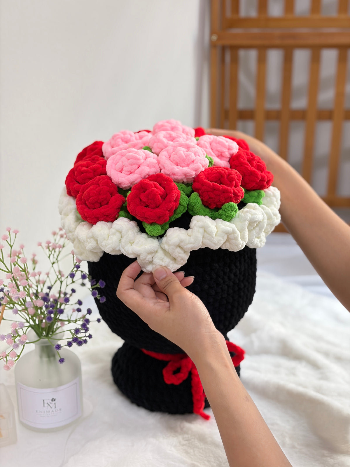 Giant Red Rose Bouquet Pillow 🌹