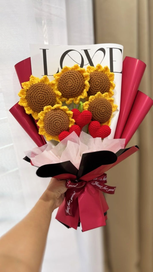 Classic Sunflower Love Bouquet | Love You More Every Day ❤️🌻