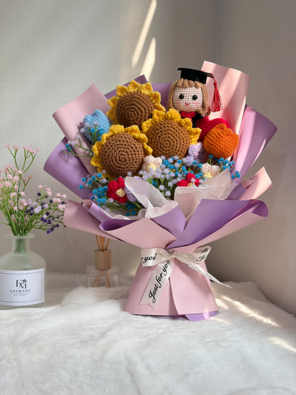 Flower Garden Graduation Bouquet  | Triple Sunflowers 🌻🌻🌻🎓 - 2nd Edition