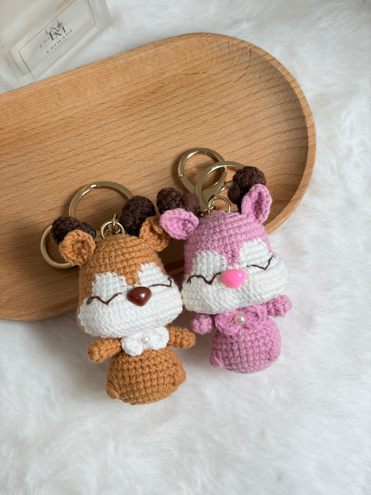 Deer Couple Keychain | Deerly in Love | 一路有你 ❤️