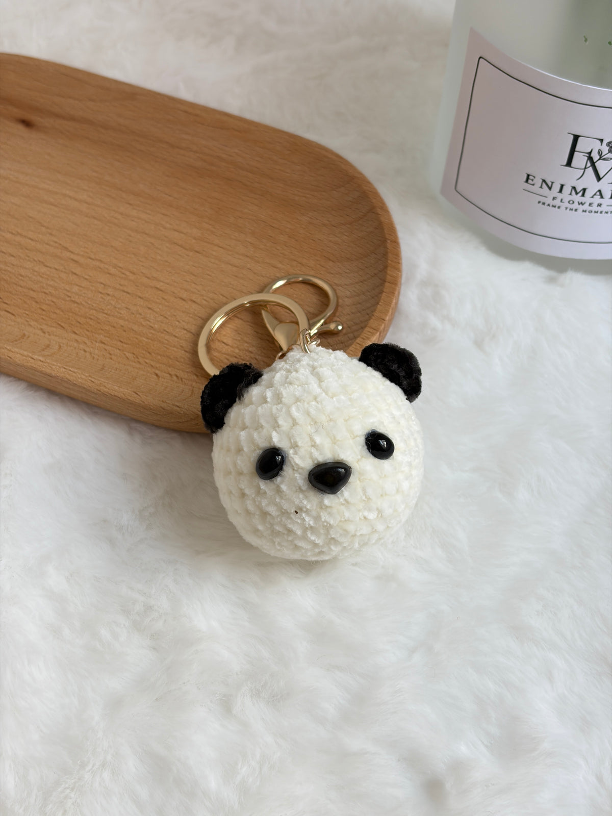 Mini Panda Keychain 🐼 | Chenille Yarn