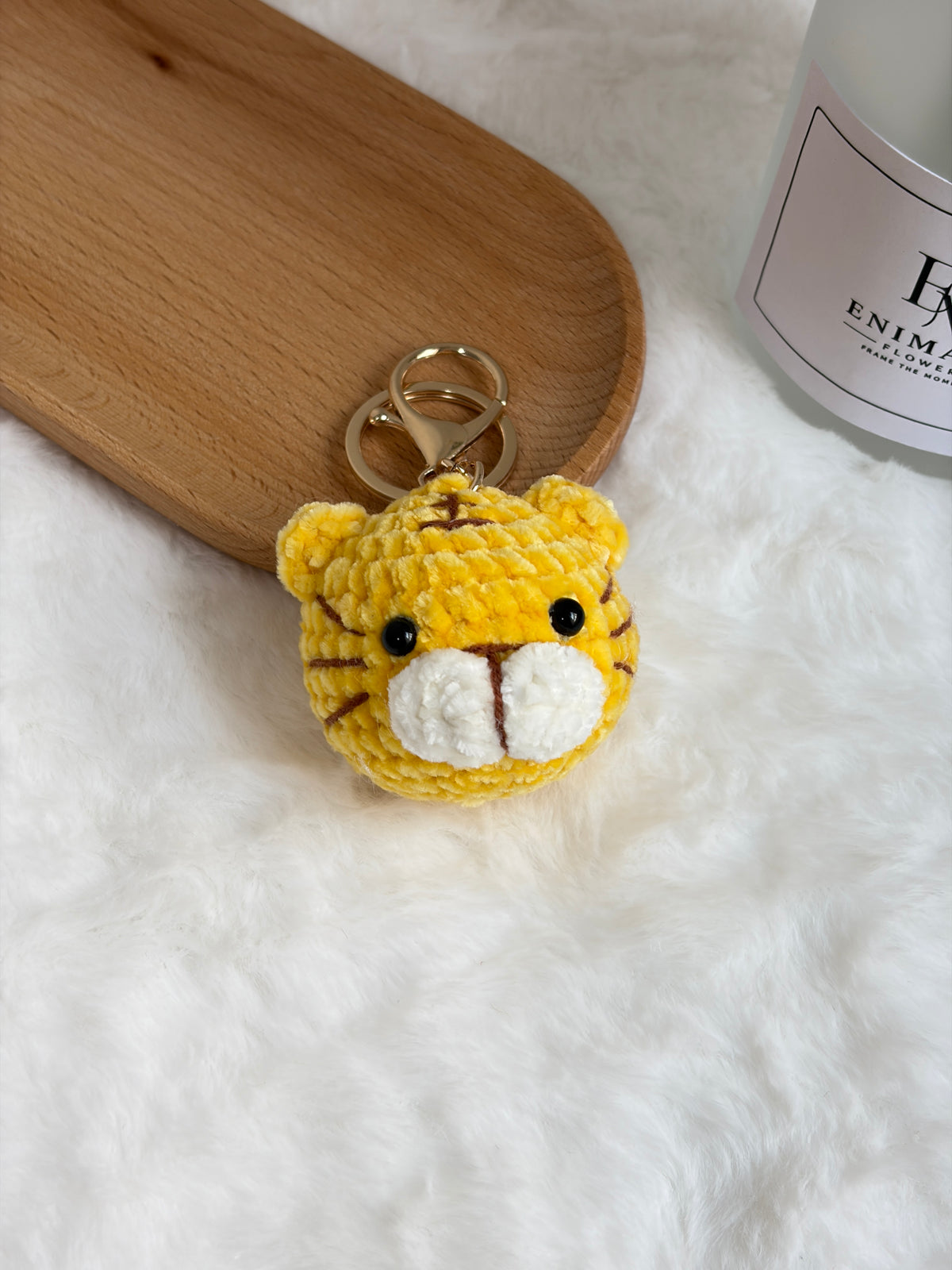 Mini Tiger Keychain 🐯 | Chenille Yarn