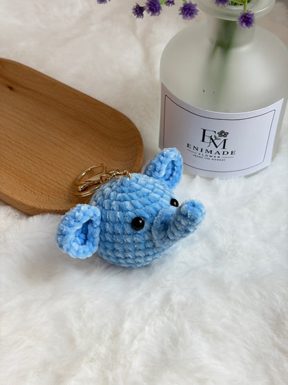Mini Elephant Keychain 🐘 | Chenille Yarn