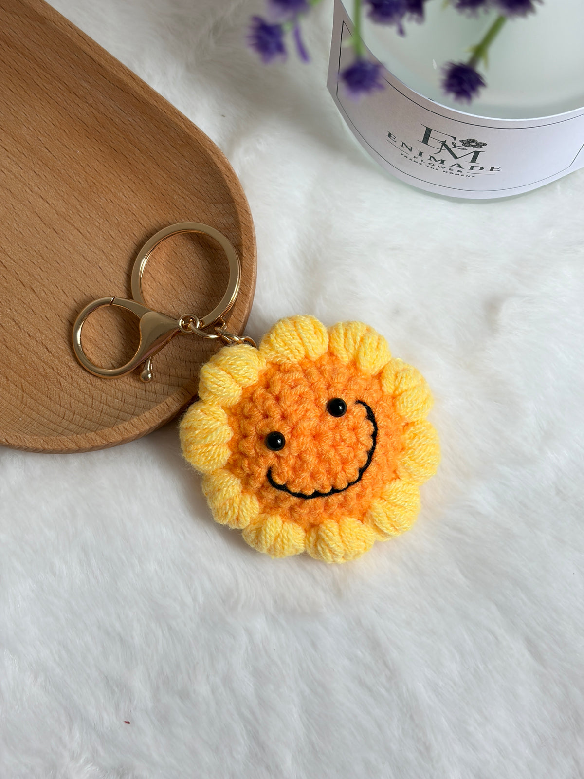 Smiling Sunflower Keychain 😊🌻