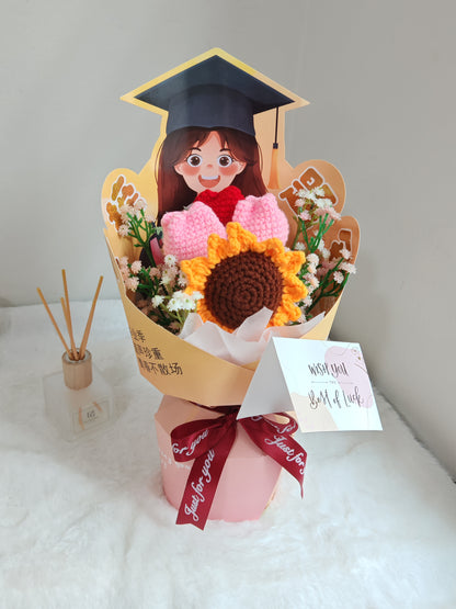 (Girl) Happy Graduation Bouquet | Tulip Sunflower 🌻🌷🎓