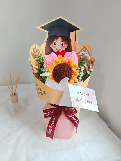 (Girl) Happy Graduation Bouquet | Tulip Sunflower 🌻🌷🎓
