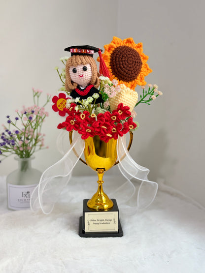 Graduation Trophy Bouquet | Sunny Day 🌻🎓🏆